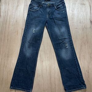 CJ Black Slim Straight‎ Flex Jeans Mens 30x32 Distressed Dark Blue Denim